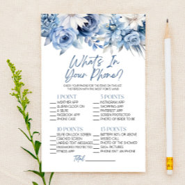 Blå Blommigt i spel med Mobil Möhippa Brevpapper