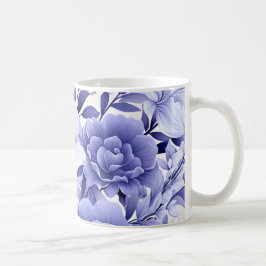 Blå Blommigt Kaffemugg