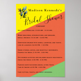 Blå Blommigt 💙 Möhippa Itinerär Poster