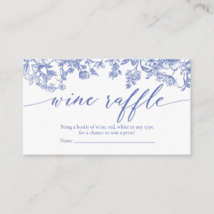 Blå Blommigt Möhippa Vin Raffle Biljett Game