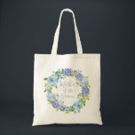 Blå Blommigt Mor i gipsgåvan från Groom Tote Bag Tygkasse<br><div class="desc">Blå Blommigt Mor i gipsgåvan från Groom Tote Bag | Blå vattenfärgsblommor</div>