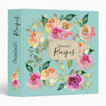 Blå blommigt morma recept kock bok Binder