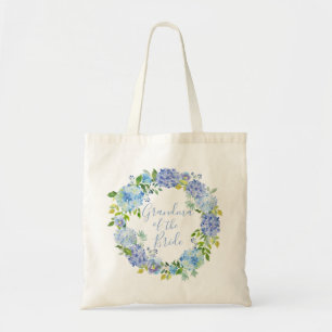 Blå Blommigt mormor från Bride Tote Bag Gift Tygkasse