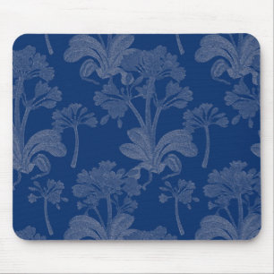 Blå Blommigt Mousepad Musmatta