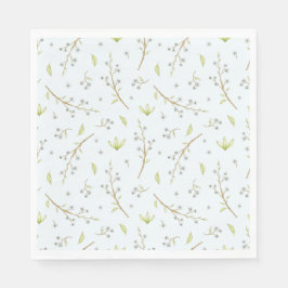 Blå Blommigt och Greenerys babydusch Pappersservett