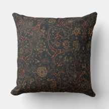 Blå Blommigt Persian Carpet Dekorativ kudde