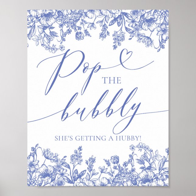 Blå Blommigt-puckel Bubly... Hon får en hubby. Poster (Framsidan)