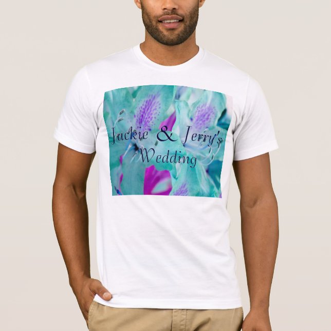Blå Blommigt T Shirt (Framsida)
