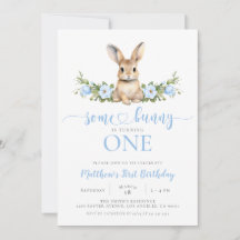 Blå Blommigt Vår-kanin.