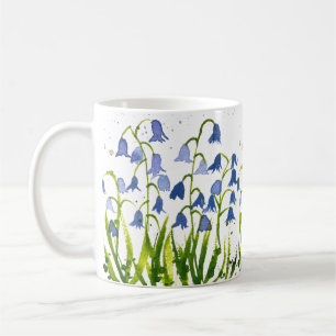 Blå blommigt Wood Woodland Kaffemugg