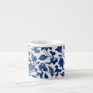 Blå Blommigten Porcelain-Inspired Espresso Mugg Espressomugg