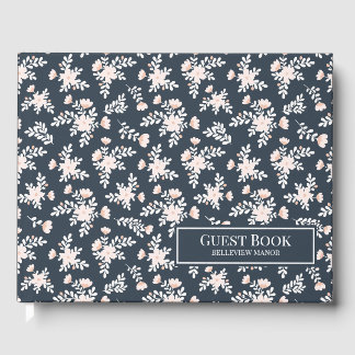 Blå Blommönster - hemmet eller uthyrning Gästböcker