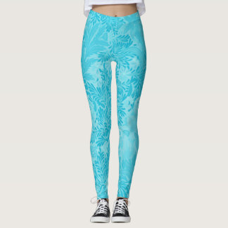 Blå Blommönster Leggings