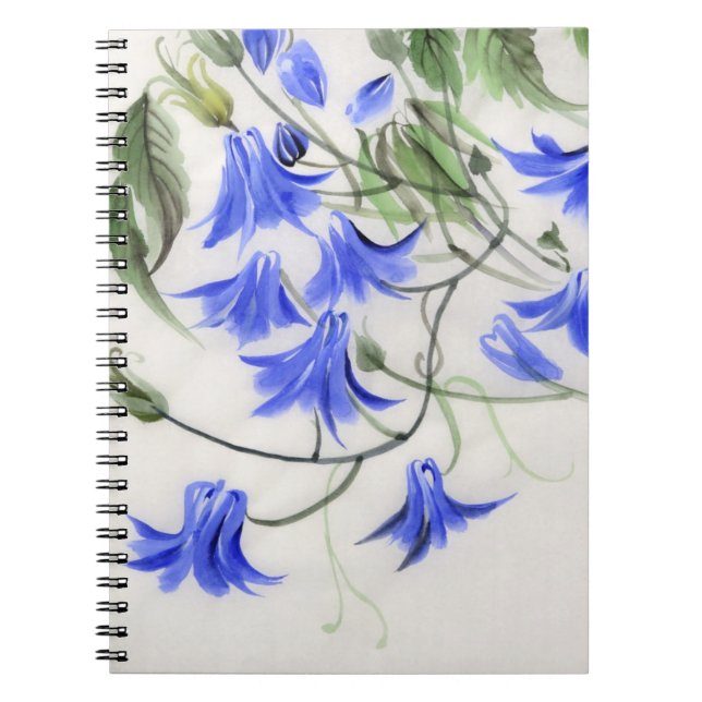 Blå blommor anteckningsbok (Framsidan)