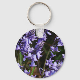 Blå blommor Blommigt Blå Lila Blå blomma Nyckelring