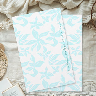 Blå blommor Handillustrerat vers skrivmaterial Brevpapper