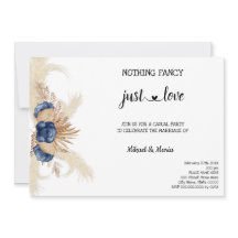 Blå blommor Inget fancy bara Kärlek Elopement