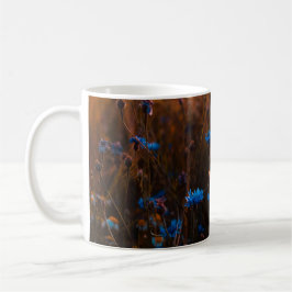 Blå blommor kaffemugg