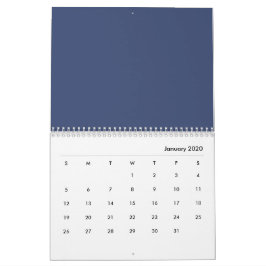 Blå blommor kalender