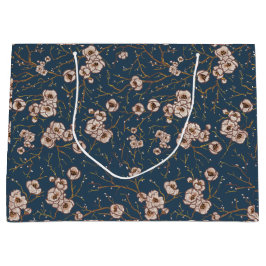 Blå blommor, ljusblå mönster