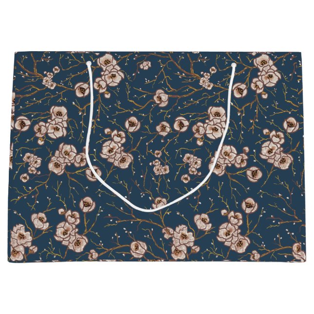 Blå blommor, ljusblå mönster (Framsidan)