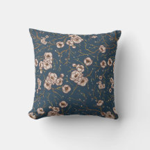 Blå blommor, ljusblå mönster