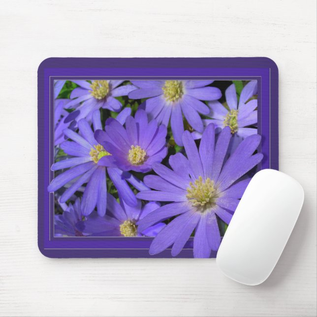 Blå blommor Musmatta Tusenskönor Datorpresenter (Med mus)