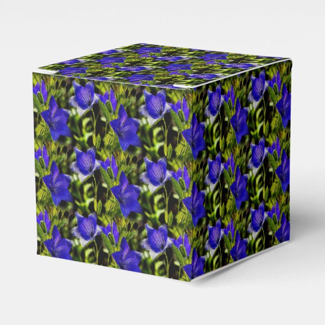 Blå blommor Naturmönster       Presentaskar (Framsidan Sidan)