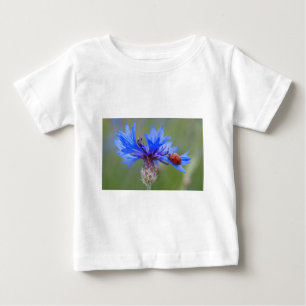 Blå Blommor Nyckelpiga Fred Kärlek Öde Konst Vinr Tee Shirt