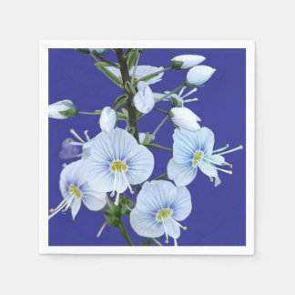 Blå blommor pappersservett