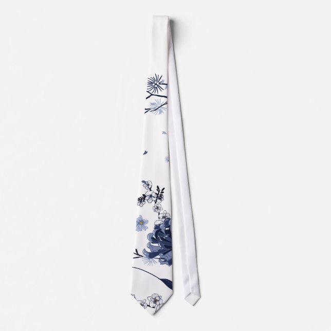 Blå blommor slips (Framsida)
