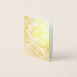 Blå blommor, vattenfärg mönster folierat kort