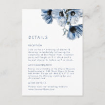 Blå blommor Vit Casual