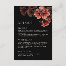 Blå blommor Vit Ledig Tilläggskort