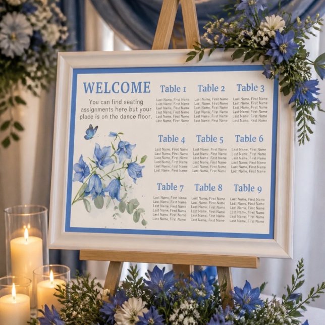 Blå Blomsterbrudstolpsdiagram Poster (Skapare uppladdad)