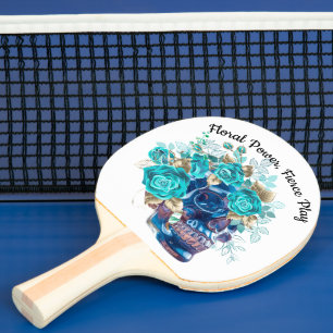 Blå Bloom Requiem Pingisracket – Konstnärlig Flo