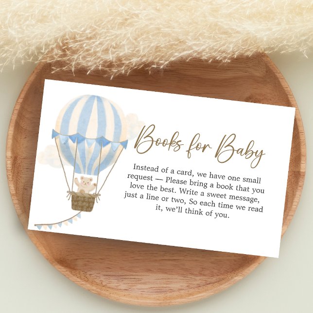 Blå Boho Björn Bebis Duschar Böcker för Bebis Tilläggskort (Oh Baby Bear Baby Shower Books for Baby)