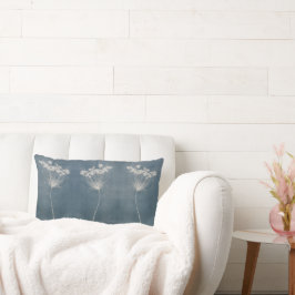 Blå boho Flower Lumbar Pillow Lumbarkudde