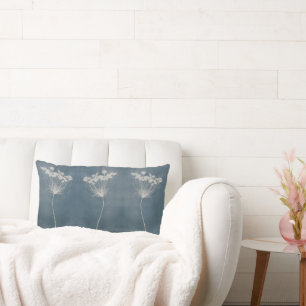 Blå boho Flower Lumbar Pillow Lumbarkudde
