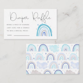 Blå Boho Rainbow Baby Shower Raffle Biljett Tilläggskort