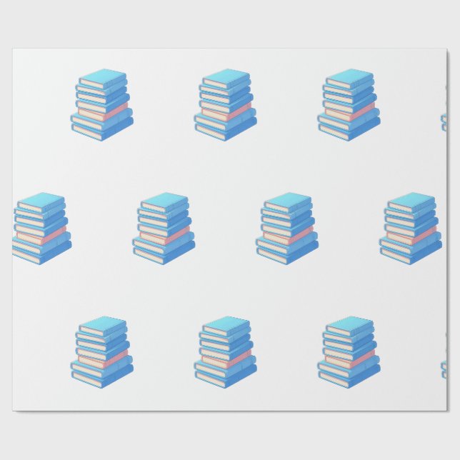Blå bok presentpapper (Platt)