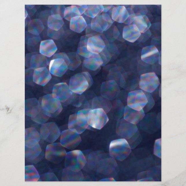 Blå bokeh Ljus-skrapbok Papper (Framsida)