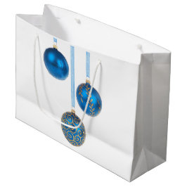 Blå Boll-julprydnad Large Gift Bag