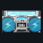 Blå boombox poster<br><div class="desc">Hej,  den här designen är en blå boombox och tyst,  mycket old school och svagg,  den här roliga och mycket coola designen är gjord för dig!</div>