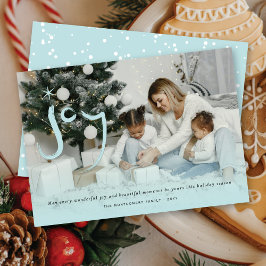 Blå Borrstrokig Glädje Kalligrafi Stjärna Jul Foto Julkort