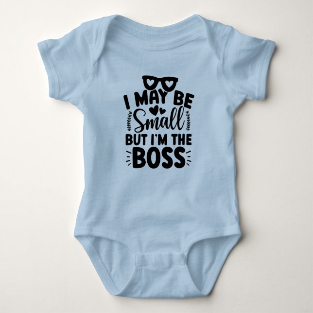 Blå Boss Baby Pojkoverall T Shirt (Framsida)