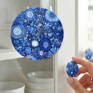Blå Botanisk Shibori Knopp