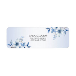 Blå Botaniska Blommor Returadressetikett Returadress Etikett
