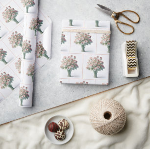 Blå Bouquet med Rosa Baby fötter Presentpapper