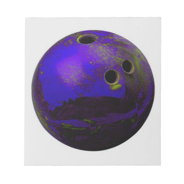 Blå Bowling Ball Anpassa den Anteckningsblock (Framsida)